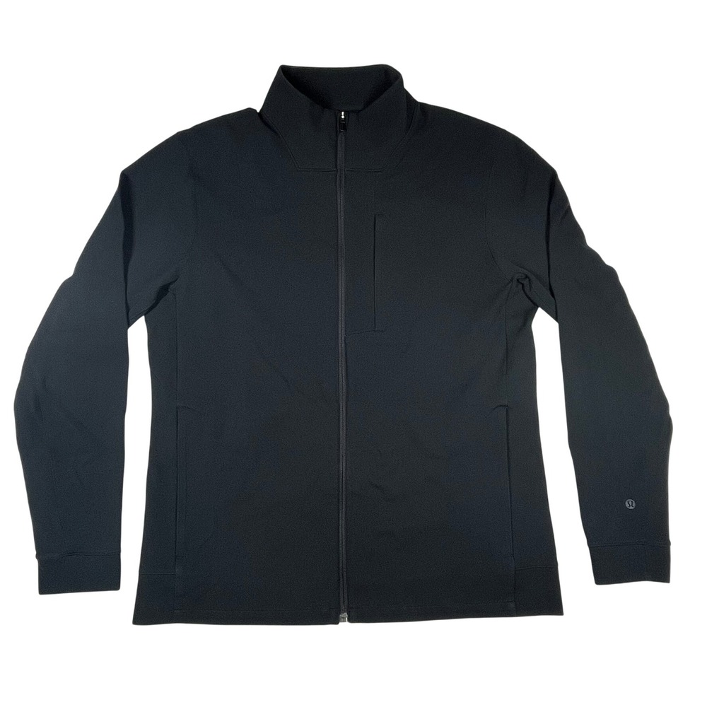 Lululemon Full Zip Jacket Mens XL Black Sojourn Technical Activewear Coat - Picture 3 of 10